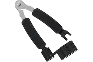 KEWAYO Strumento per chitarra 3 in 1 – Avvolgicorde, taglierina e estrattore per piroli per chitarra acustica/elettrica