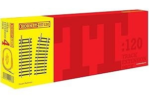 Hornby TT:120 TT8033 TT Gauge Track Pack 4 - Extra Pieces for Model Railway Sets, Toy Train Track Pieces, Tracks: 2 x TT8006 1 x TT8007 1 x TT8009 2 x TT8002 1 x TT8010 - Hobbies for Men - Scale 1:120