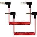JiangZShangM 2PCS Microphone/Caméra Câble 3,5 mm TRS mâle vers TRS mâle Replacement, Câble Auxiliaire Jack Jack 3.5 pour Micro et Caméra, Prise Jack 3.5 Stable pour Enregistreur, Appareil Photo
