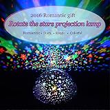 Mond-Sterne-Beleuchtungslampe,Bestes Weihnachtsgeschenk Weihnachtsbeleuchtung Sunvito Star Sky Moon Decorative Light,Mood Light with 4 LED Korne 360 Rotating fuer Bedroom, Playroom, Baby Room, Kids Room ,Lieber,Halloween, Christmas, Romantic - 2