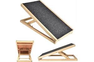 EFANHOME Rampe pour Chat et Chien, Escalier pour Animal Domestique RéGlable en Hauteur De 30 à 40 cm, Chargable jusqu'à 150 kg, Escalier pour Chien Pliable, Utilisable pour Tous Les véhicules