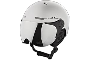 BLACK CREVICE Casque de Ski Saalbach I Casque de Ski avec visière Style Pilote diverses Couleurs I Hommes & Femmes INCL. visière de Rechange I Casque de Snowboard Unisexe I Taille réglable