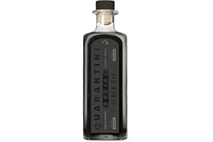 ‎QUARANTINI Quarantini Black Gin 42% Vol. (500 ml) – mit fruchtigen Botanicals aus Papaya und Bergamotte