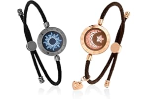 TOTWOO Bracelet Couple, Bijoux Amoureux à Distance, Bracelet Intelligent Bluetooth Vibrant & Tactile – Cadeau Saint-Valentin, Amitié, Femme