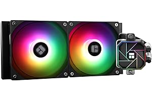 TR AQUA ELITE 240 V3, velocità della testa della pompa AIO fino a 3300 giri/min, ventole TL-C12B-S V2×2 PWM, per AMD / AM4/AM5, Intel LGA1150/1151/1200/2011/1700, raffreddamento del processore