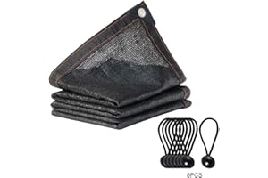 Blanketswarm Sun Shade Sail,2x2m Sunscreen Awning Canopy Garden Sunblock Shade Net,UV Resistant Mesh 80% Shading Rate for Outdoors,Patio Lawn(Black)