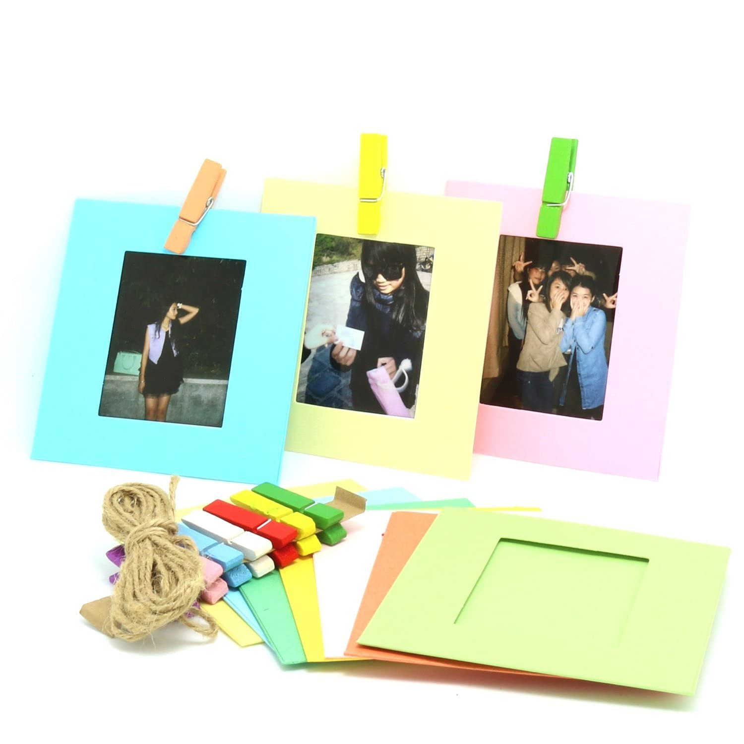 FotoCart Instax Camera Mini Films Colorful Frame Compatible with Fujifilm Mini 8 8+ 9 70 7s 90 25 26 50s Film, 10 Pcs (Square)
