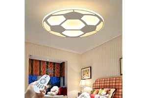 ENXING Bambini Lampada Da Soffitto Plafoniera Luci Da Calcio Lampada A LED Camera Per Bambini Luci Camera Da Letto Illuminazione Per Cameretta Cartoon Lampade LED Creative Con Telecomando,52cm/20.47in