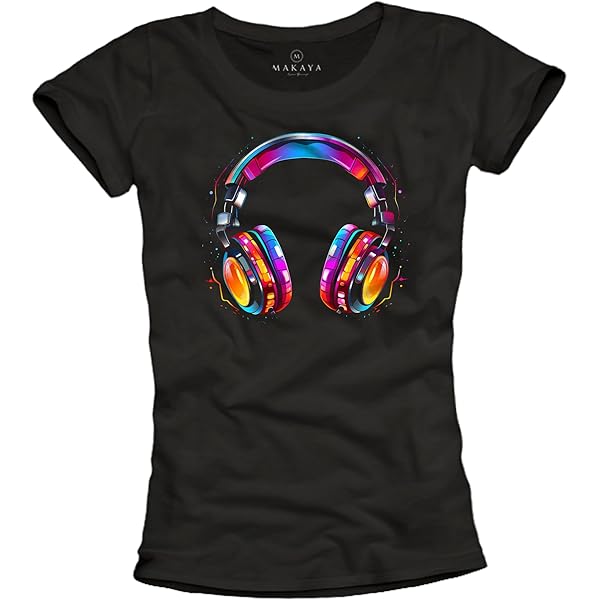 MAKAYA Damen T-Shirt 'Bad Dog' - Lässig Locker Im Oversize-Schnitt