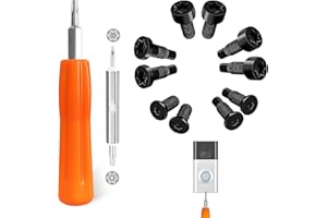 ALLICAVER Doorbell Screwdriver Replacement Kit with 10Pcs Spare Screws, Double-Ended T6 & T15, Compatible with R-ng 2nd Generation, Doorbell 2 / pro Doorbell 3 Doorbell 4 and Pro & Elite & Battery Change