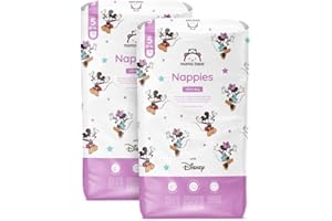 Marca Amazon - Mama Bear Disney pañales ultrasecos, Talla 5 (10-16 kg), Blanco, 152 Unidad, 2 Paquetes de 76 - PACK MENSUAL