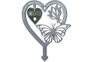 CHANGYUE Grave Decoration Cemetery Garden Memorial Plaque Graveside Metal Stick(Daughter)