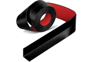 TATUNER Joint Salle de Bain, Bande d'Étanchéité Autocollante - Ruban Adhésif Prêt-à-Poser en PVC Souple Anti-Moisissure - Joint Baignoire Douche/Évier (1, Noir, 38)