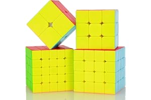 Maomaoyu Zauberwürfel Geschenkset Speed 5x5x5+4x4x4+3x3x3+2x2 Magischer Würfel Puzzle(Stickerless)