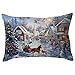 Produktbild Home Dekoration Loveso Weihnachten Zierkissen Startseite Sofa Deko Kissenbezug Schneemann Märchen Winter Christmas Pillowcase (35cm x 50cm) (30 x 70 cm, E)