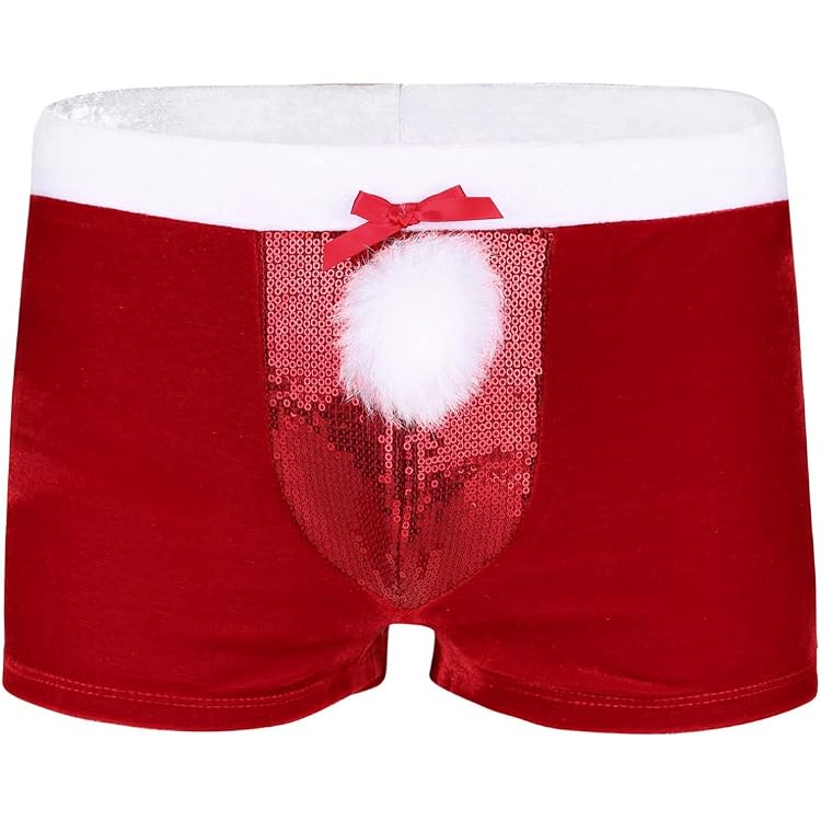 Sous-vêtements De Noël Homme Mankini Père Noël - String T-back Rouge, Taille Unique, Lingerie Humoristique