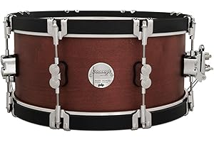 Pacific Drums Concept Classic Snare, 14" x 6,5", Ox Blood Stain, gebeizte Ebenholz-Spannreifen