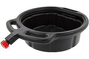 GEAR GEM Professional Lightweight Oil Drain Pan with Nozzle, 8L Capacity Mess Free Drip Tray, Ideal Oil Collector Pan for Mechanics and Enthusiasts, Van and Cars Vehicles.