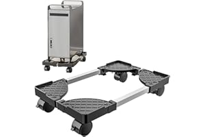 RHITCHY Supporto per PC: supporto per computer – Supporto universale regolabile per CPU con 4 ruote sotto scrivania desktop, computer tower Holder cart desktop o computer case principale
