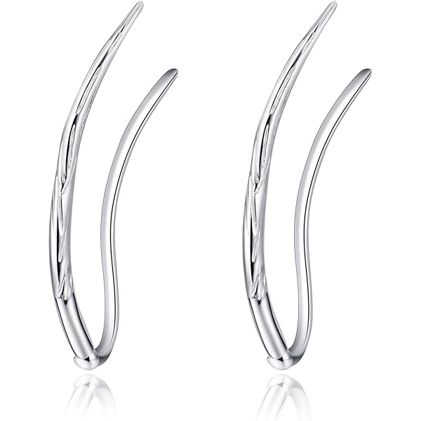 SOFIA MILANI - Orecchini da Donna in Argento 925 - Orrecchino Scalatore Curvo - E0520