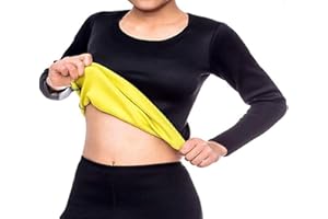 NOVECASA Sauna Maglia Donna Neoprene a Maniche Lunghe Fitness Taglia Aumentata per Europa per Sudorazione Brucia Grassi Dimagrante Addome Snellente Cintura Shaper del Corpo