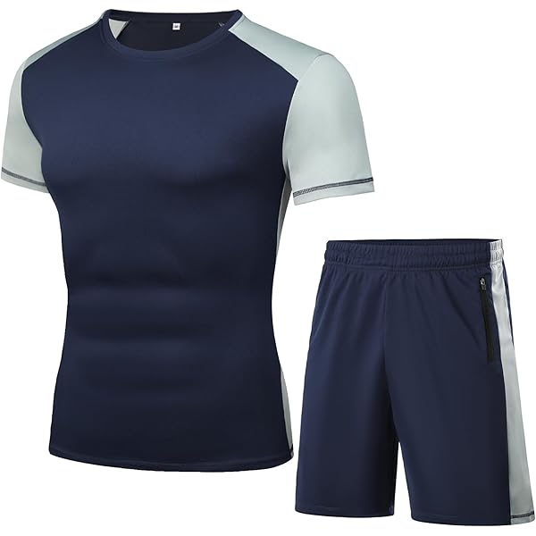 Completo Sportivo Uomo Maglietta E Leggings Compressione - Tessuto Traspirante Per Palestra, Corsa E Fitness - Foto 4