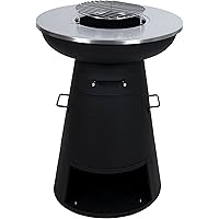 Mendler Feuerschale mit Grill HWCK96, Feuerstelle Feuerkorb BBQ