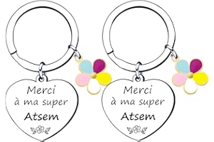 GUOYU Cadeau Maitresse Porte Clef Cadeau Atsem Cadeau Professeur Annee Cadeau Directrice D'école Fin D'année Cadeau Assistante Maternelle Cadeau Maître D'école Fin D'année Idée