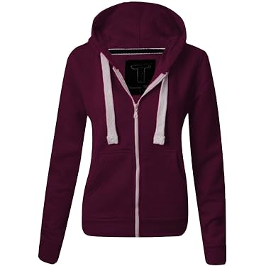 Sweat à Capuche Femme WearAll - Zip Devant, Manches Longues, Poche Kangourou - 100% Coton, Coupe Confortable Taille 36-42 - 6