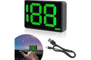 GAUBSS Digital GPS Speedometer Car mph HUD, Heads up display Car Speedometer, Real-Time Speedometer Car, USB Plug & Play, Suitable for Truck, SUV, Motorcycle, LED Large Font - Clear & Accurate (S)