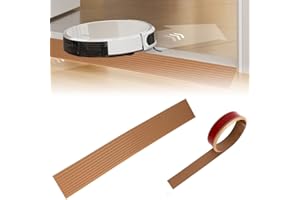 Umllpet Door Threshold Ramp, 90 x 5 x 1 cm PVC Threshold Ramp Vacuum Robot Transition Profile with Adhesive Backing, Portable Self-Adhesive Kerb Ramp for Bike, Wheelchair, Pram, Rollator, Scooter