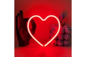 UExnkj-Y Lampada Cuore,Insegne Love al Neon, luci per la decorazione della camera da letto,USB o alimentate a batteria, regali di compleanno di Natale,decorazioni per matrimoni per feste