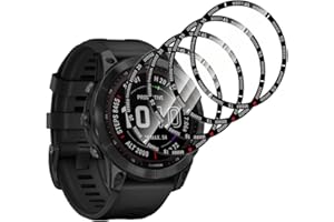 TUTUO [4 Pièces Compatible avec Garmin Fenix 7 Protection écran, [Facile Installer], Anti-Rayures sans Bulles Flexible TPU Film Protecteur, Sans Bulles Haut Définition Protection D'écran - Noir