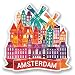 Produktbild DestinationVinyl 2 x 10cm/100mm Amsterdam Vinyl Selbstklebende Sticker Aufkleber Laptop Reisen Gepäckwagen Cool Zeichen Spaß #5783