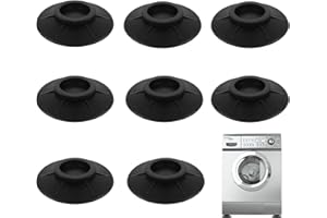 CHUDIAN Mata antywibracyjna do pralki, mata antywibracyjna 8 szt., mata do pralki antywibracyjnej, pralka antywibracyjna, lodówka, meble (10cm, czarna)