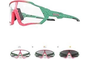 KAPVOE Gafas de Ciclismo Fotocromáticas con TR90 Gafas de Sol Deportivas Mujeres Hombres Running Transparente MTB Accesorios de Bicicleta K9408