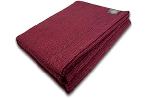 A PORTUGUESE LOVEAFFAIR CRAFT STORY Craft Story Decke Yara - Tagesdecke aus 100% Baumwolle - Sofadecke, Wohndecke & Baumwolldecke - Weinrot Uni, ca. 170 x 220 cm