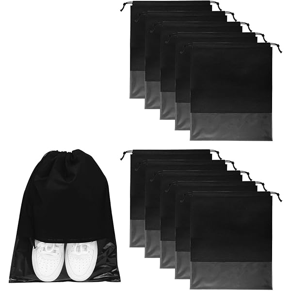 Lot 50 Housses à Chaussures Avec Cordon – Sacs Respirants Anti-Poussière & Anti-Jaunissement