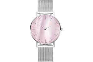 Basfur Montre-Bracelet pour Femme, Montre à Quartz analogique pour Femme avec Bracelet en Maille en Acier Inoxydable