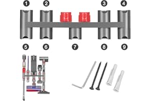 Jajadeal Soporte de Accesorios para Dyson V15 V11 V10 V8 V7, Soporte de Almacenamiento para Accesorios de aspiradora, Soporte de Estación de Acoplamiento con 9 Ranuras