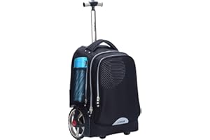 UNIKER Wheeled Laptop Bag for 14 Inch Laptop, Rolling Bookbag for Teenagers, Rolling Travel Bags, Suitcase and Briefcase with Wheels, Book Bag with Wheels for High School Students, Fingerprint, roll