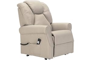 Sime Betty1 PERSONNALISÉ Fauteuil releveur Relax Dispositif Médical Vibromassage kit 4 Roues siège à Micro-Ressorts Doux résistant aux Taches Gris Claire