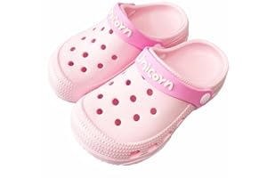 SMajong Zuecos Mules Niño Niña Verano Sandalias de Playa y Piscina Respirable Zapatos de Jardín Antideslizante Zapatillas 21-29 EU