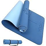 YOGATI - Tapis Yoga Antidérapant et Epais. Tapis de Yoga avec des repères d’alignement du Corps. Tapis de Sport pour Adultes 