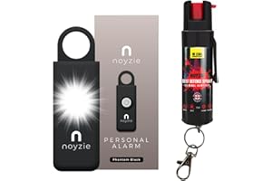 Self Defence Spray & Personal Alarm NOYZIE UK Legal Pepper Spray Alternative with UV Marking & Keyring - Criminal Identifier Spray for Personal Protection & LOUD 125db Personal Safety Alarm