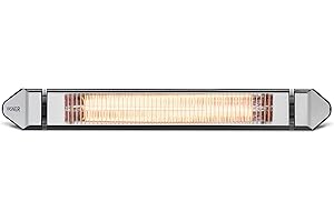 VASNER Teras 25 Basix – Elektrischer Terrassenstrahler mit 1 Heizstufe, 2500 Watt, Infrarot Heizstrahler für Outdoor, Infrarotstrahler Gastro/Terrasse, extern steuerbar (Schwarz)