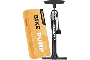 Bomba para Bicicleta VOGORA con Manómetro de Alta Presión,Inflador Bicicletas 160 PSI para válvulas Presta y Schrader - Ideal para neumáticos, balones y artículos inflables