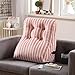 Produktbild Kissen Zurück Kissen Kristall Wildleder Gestreift Kopfteil Dreieck Sofa Taille Kissen Continental Kissen, Abnehmbare Reinigung 2 Größen Erhältlich, Seitentasche ( Farbe : 2# , größe : 55*30*60cm )