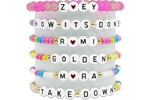 AURTHOS DemOn Bracelet 6Pcs Inspired Korea-pop Merch Bracelets Set Stretch Singer Hunters Friendship Bracelets Cosplay Merchandise for Grils Women Fans Christmas Gifts Birthday