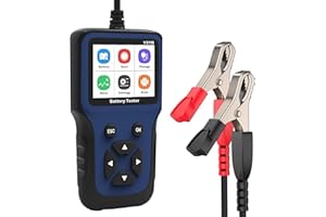 Tester Akumulatorów Samochodowych 12V przez MMOBIEL – Upgraded Cyfrowy Analizator Alternatora Baterii z Kolorowy Ekran - Tester Obciążenia 100-2000 CCA - Stan Akumulatora, Rozruch i Ladowania Kontrol